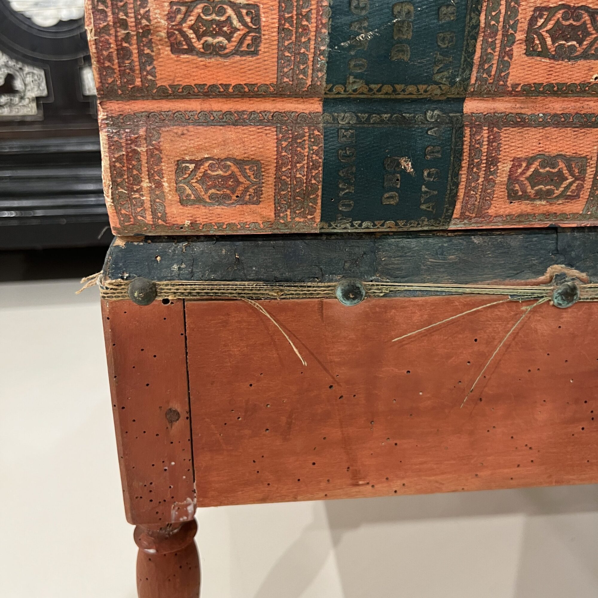 19th Century French Book Box Antique Side Table - Image 7