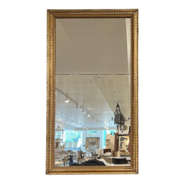 19th Century French Louis Philippe Gilded Antique Mirror - Medium