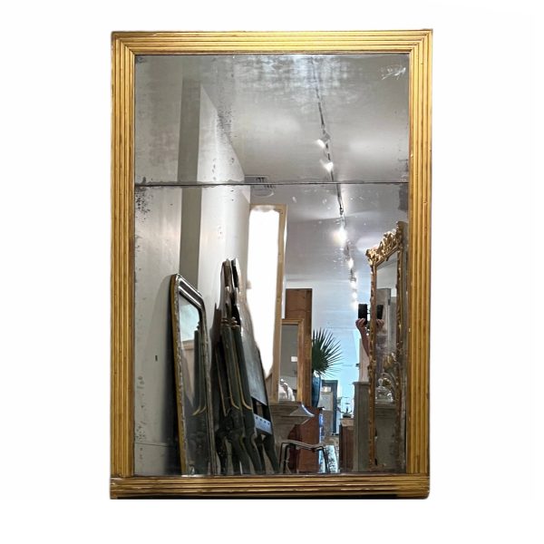 18th Century Tall Louis XVI Gilded Antique Mirror