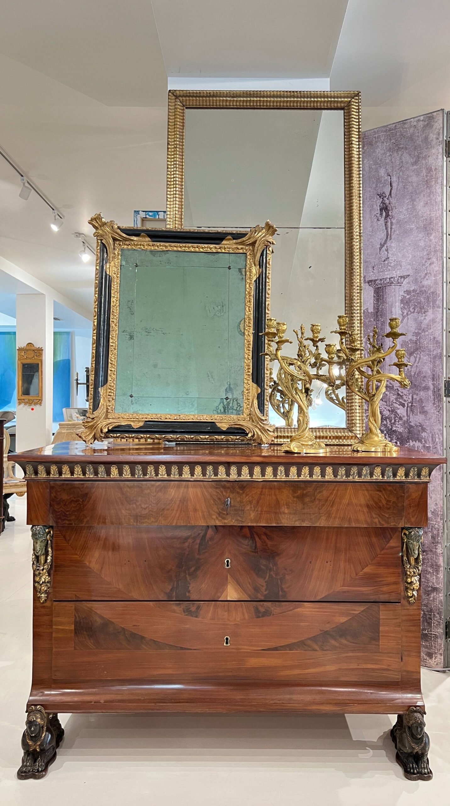 17th Century Venetian Ebonized and Giltwood Mirror - Image 7