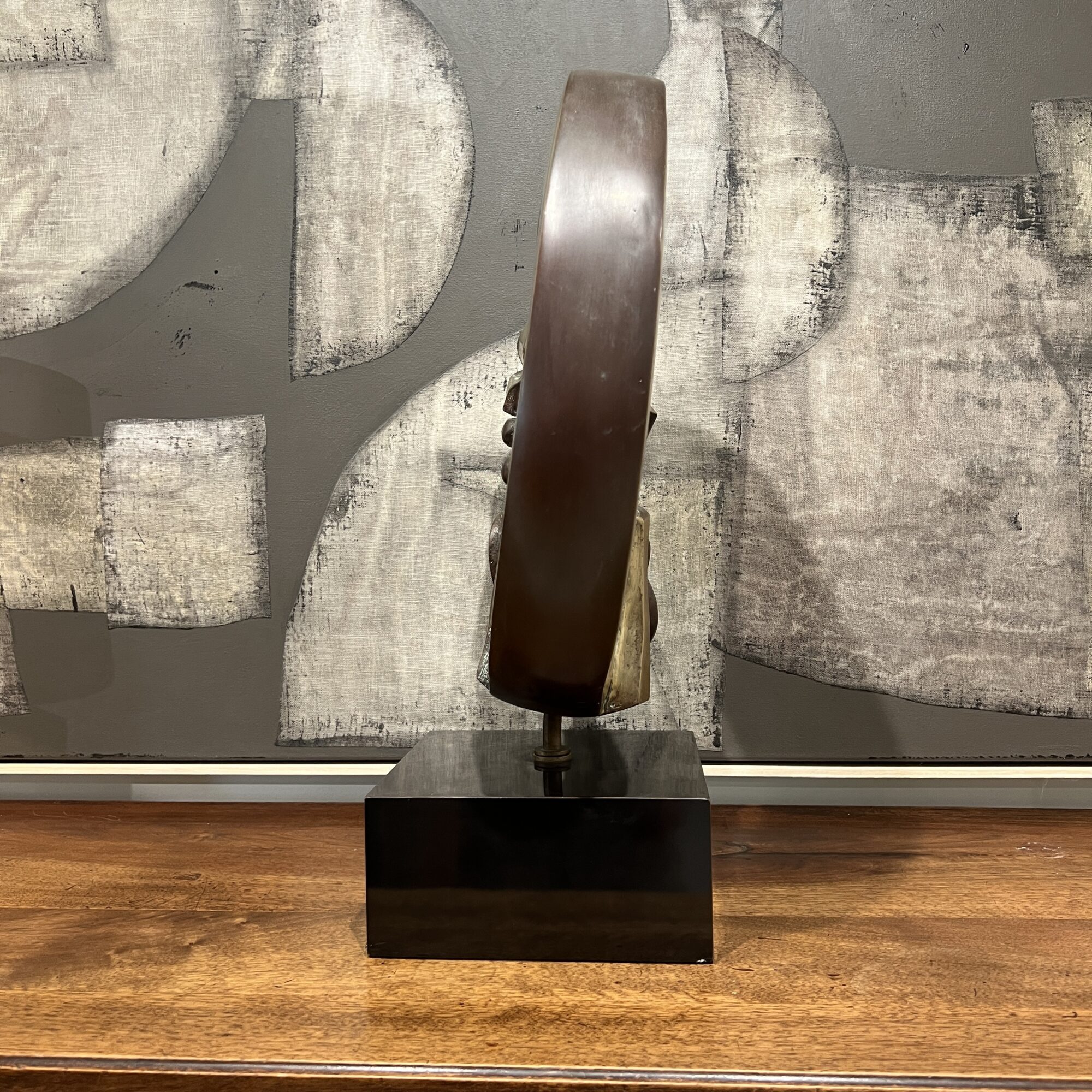 Modern Abstract Bronze Sculpture - Signed - Image 3