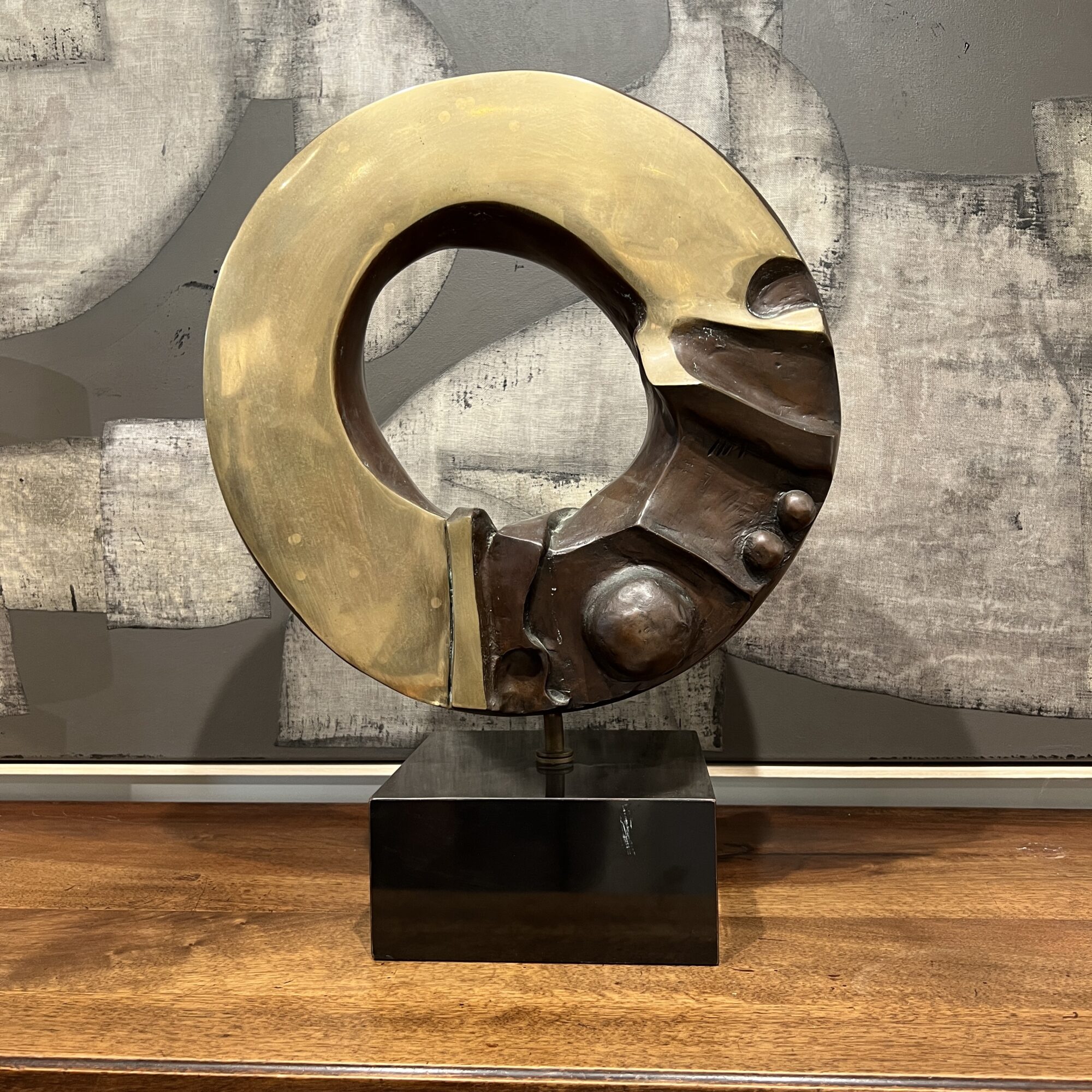 Modern Abstract Bronze Sculpture - Signed - Image 4