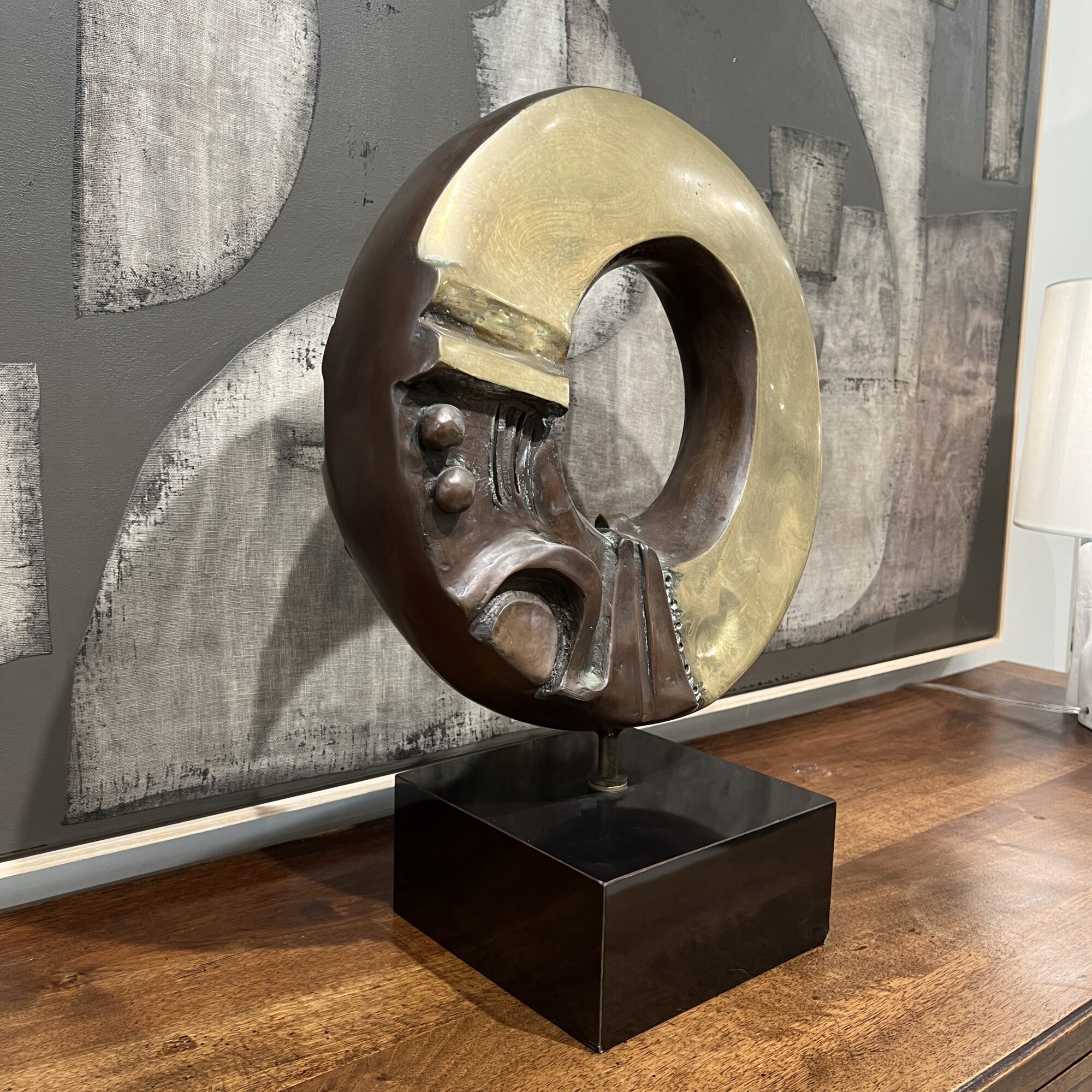 Modern Abstract Bronze Sculpture - Signed - Image 8