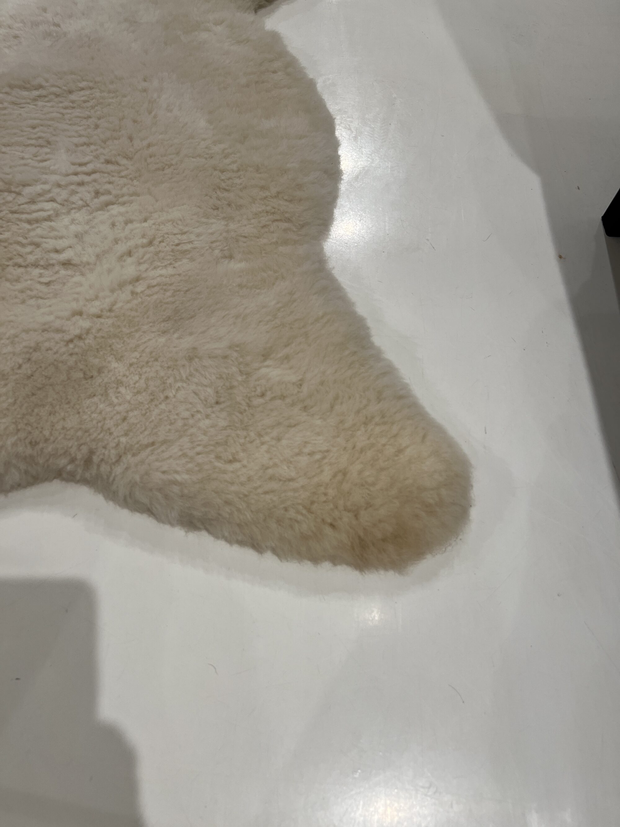 Small Sheepskin Rug - White - Image 3