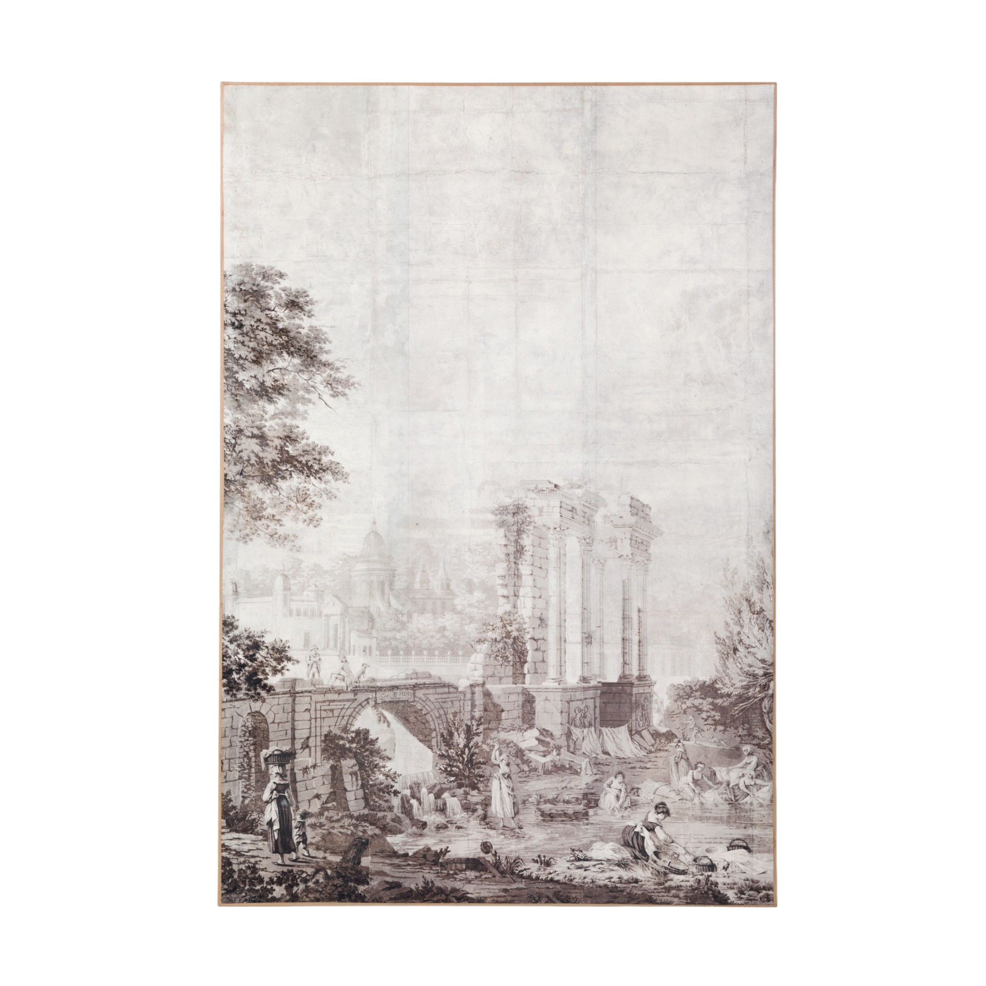 Architectural Grisaille Panel - Sepia