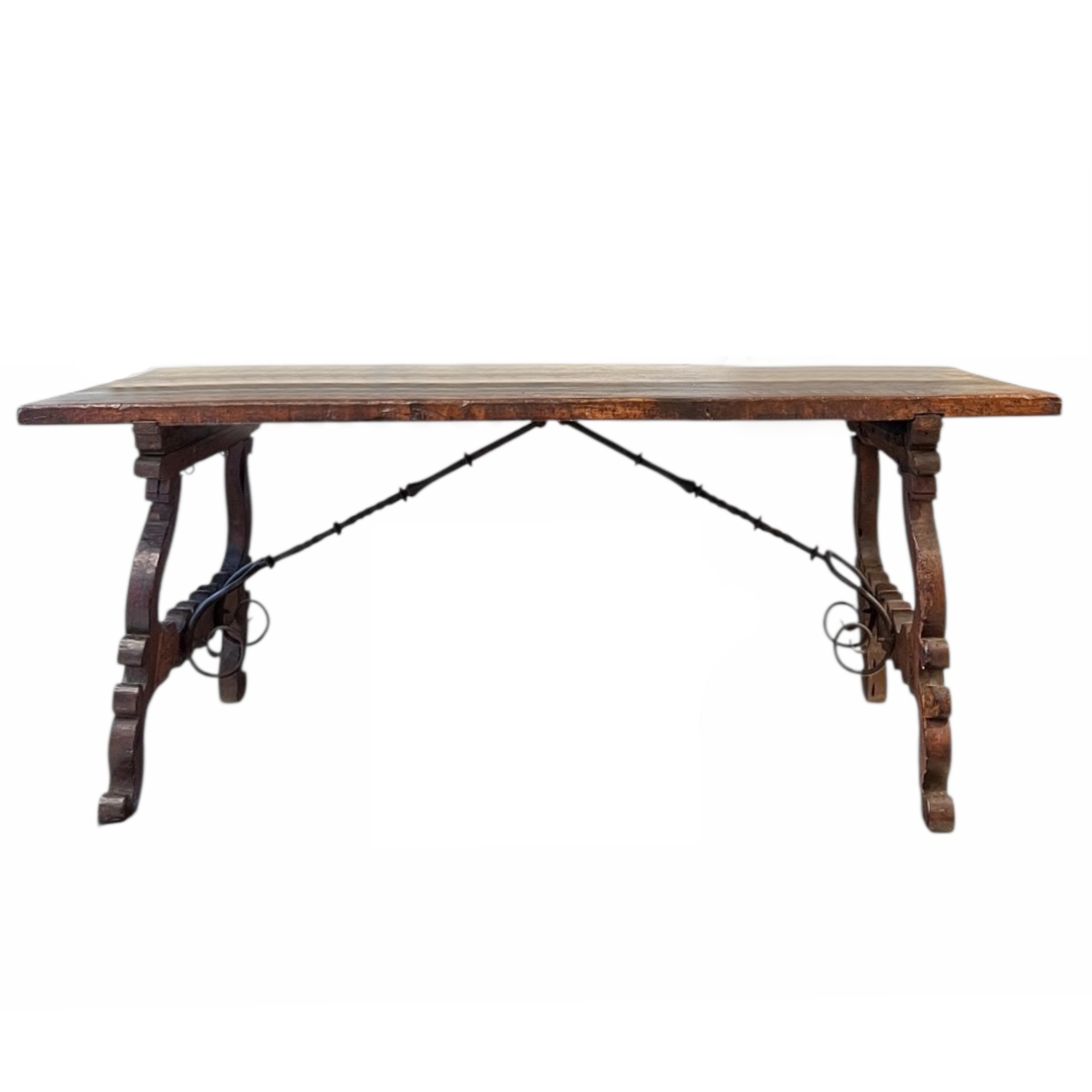 18th Century Spanish Walnut Trestle Table